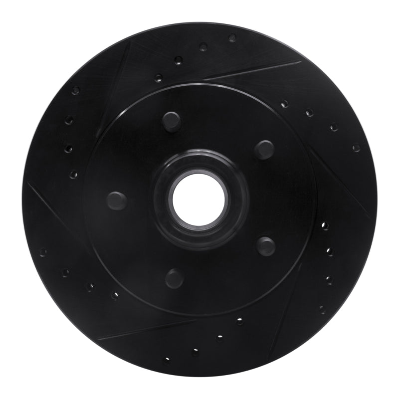 R1 Concepts R1 1992-2002 Chevrolet C1500 Suburban Front Left Drilled & Slotted Black Brake Rotor
