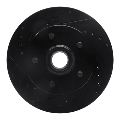 R1 Concepts R1 1992-2002 Chevrolet C1500 Suburban Front Left Drilled & Slotted Black Brake Rotor