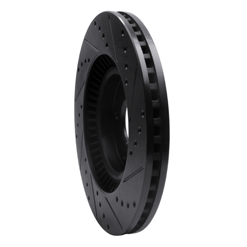 R1 Concepts R1 15-20 Kia Sorento Front Left Drilled & Slotted Black Brake Rotor