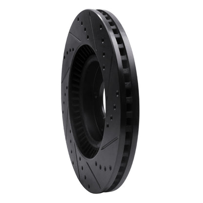 R1 Concepts R1 15-20 Kia Sorento Front Left Drilled & Slotted Black Brake Rotor