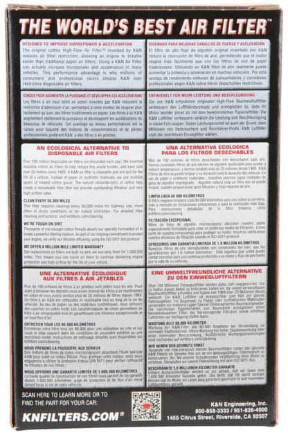K&N Engineering K&N Filter Universal Rubber Filter - Round Straight 3.5in Base OD x 3.5in Top OD x 5in H
