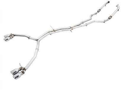 AWE Tuning Audi B9 S4 Track Edition Exhaust - Non-Resonated (Silver 102mm Tips)