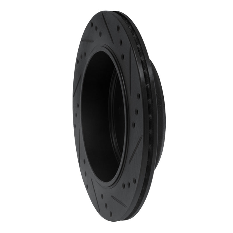 R1 Concepts R1 10-11 Ford Ranger (USA/Canada) Rear Left Drilled & Slotted Black Brake Rotor