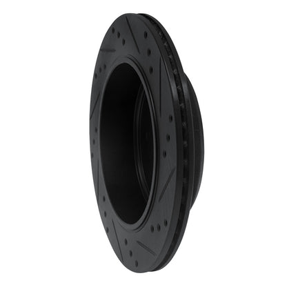R1 Concepts R1 10-11 Ford Ranger (USA/Canada) Rear Left Drilled & Slotted Black Brake Rotor