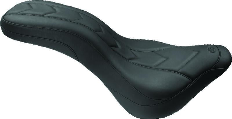 Mustang Motorcycle Mustang 11-19 Kawasaki Vulcan 1700, Vaquero Std Touring 1PC Seat w/Driver Backrest - Black