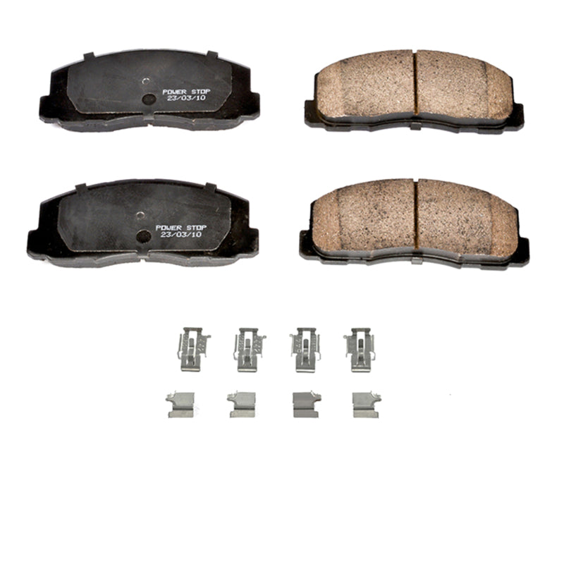 PowerStop Power Stop 1990 Eagle Talon Front Z17 Evo Ceramic Brake Pad w/Hardware