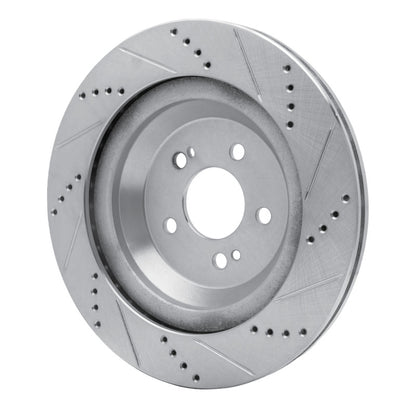 R1 Concepts R1 14-21 Mercedes-Benz S550E Rear Left Drilled & Slotted Silver Brake Rotor