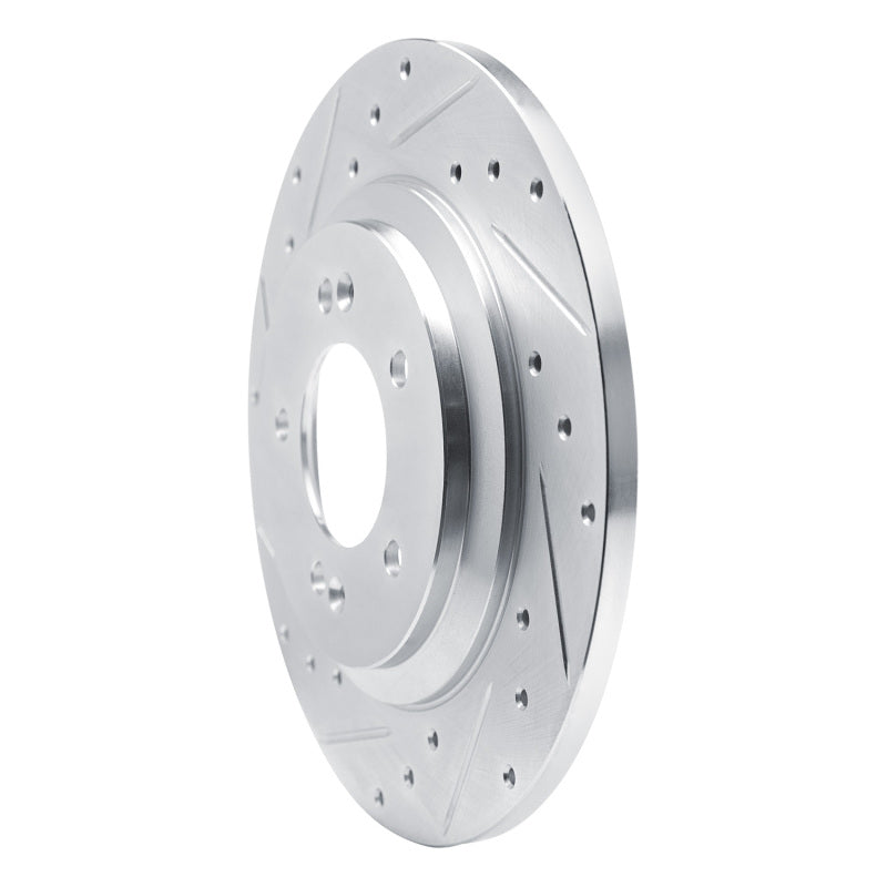 R1 Concepts R1 19-22 Hyundai Veloster N Rear Left Drilled & Slotted Silver Brake Rotor