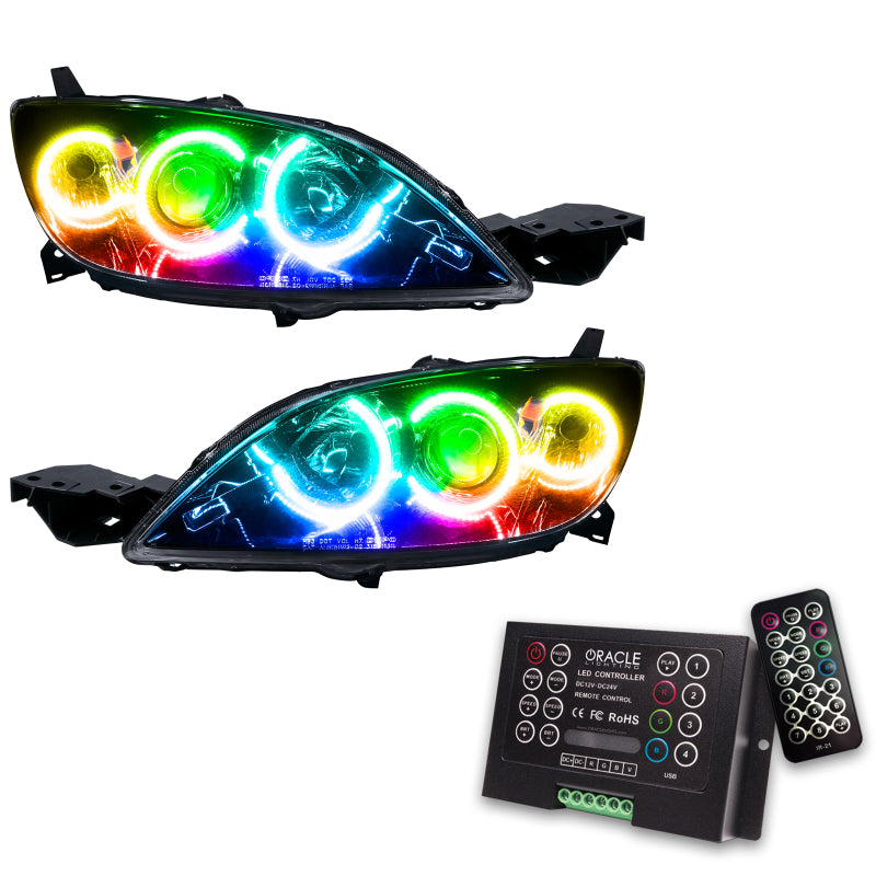 ORACLE Lighting Oracle 04-09 Mazda 3 SMD HL - Hatchback - Halogen Style - ColorSHIFT w/ 2.0 Controller