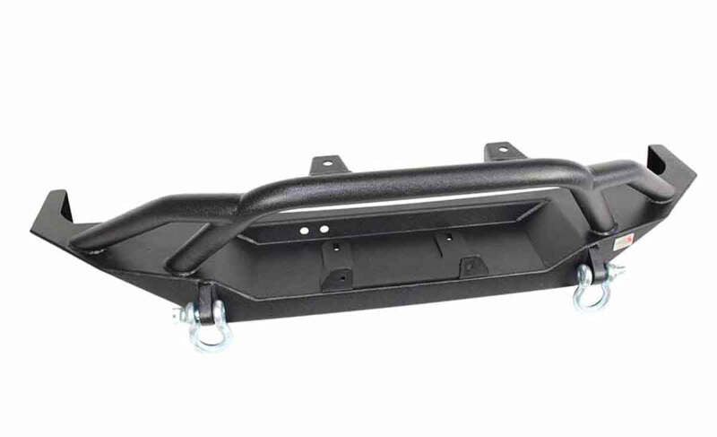 Fishbone Offroad Cherokee XJ Front Winch Bumper W/Grille Guard Bullhead Steel - Blk Txtrd Pwdrcoat
