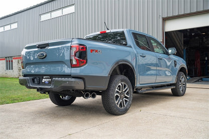 CORSA Performance Corsa 2024-2025 Ford Ranger 3in Cat-Back Exhaust 4in Polished Pro-Series Slash Cut Twin Tip