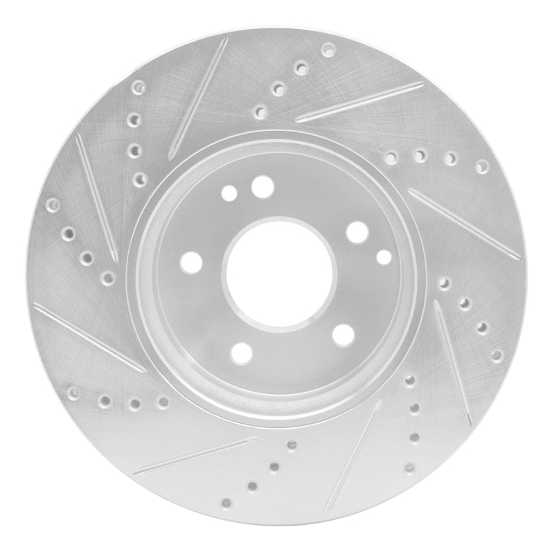 R1 Concepts R1 96-11 Chrysler Crossfire Front Right Drilled & Slotted Silver Brake Rotor