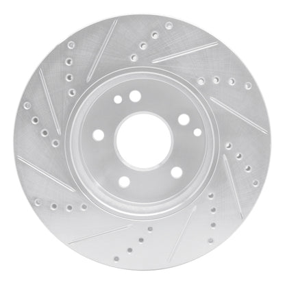 R1 Concepts R1 96-11 Chrysler Crossfire Front Right Drilled & Slotted Silver Brake Rotor