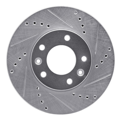 R1 Concepts R1 03-05 Kia SEDONA Front Right Drilled & Slotted Silver Brake Rotor