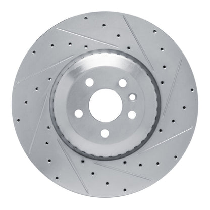R1 Concepts R1 21-25 Jaguar F-Pace Front Right Drilled & Slotted Silver Brake Rotor
