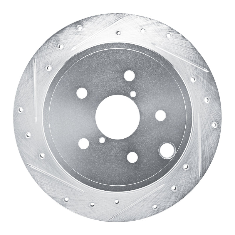 R1 Concepts R1 22-25 Subaru WRX Rear Left Drilled & Slotted Silver Brake Rotor