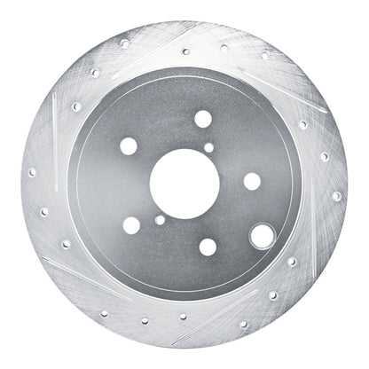 R1 Concepts R1 22-25 Subaru WRX Rear Left Drilled & Slotted Silver Brake Rotor