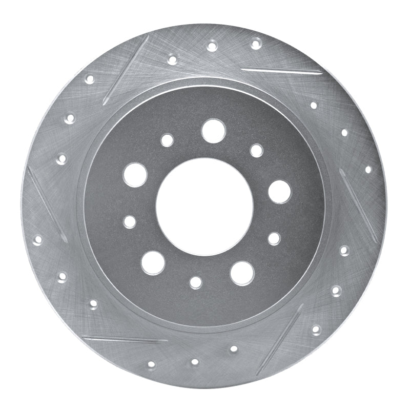 R1 Concepts R1 88-94 Volvo 780 Rear Left Drilled & Slotted Silver Brake Rotor