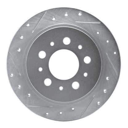 R1 Concepts R1 88-94 Volvo 780 Rear Left Drilled & Slotted Silver Brake Rotor