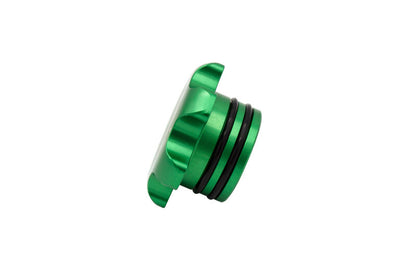 Fleece Performance 13-18 Dodge Cummins Green Anodized Billet Fuel Cap