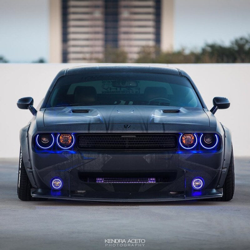 ORACLE Lighting Oracle 08-14 Dodge Challenger Dynamic Surface Mount Headlight Halo Kit - - Dynamic