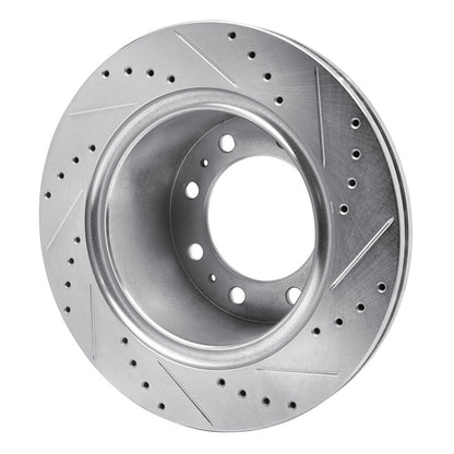 R1 Concepts R1 09-25 Dodge Ram 4000 (Mexico) Rear Left Drilled & Slotted Silver Brake Rotor