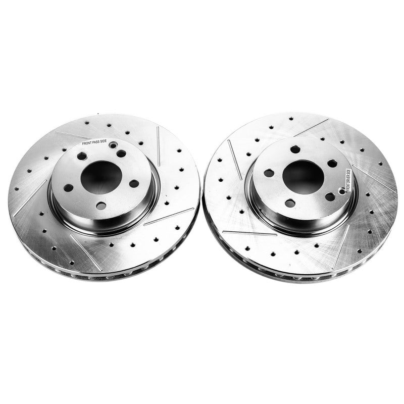 PowerStop Power Stop 17-19 Audi A4 Front Evolution Drilled & Slotted Rotors - Pair