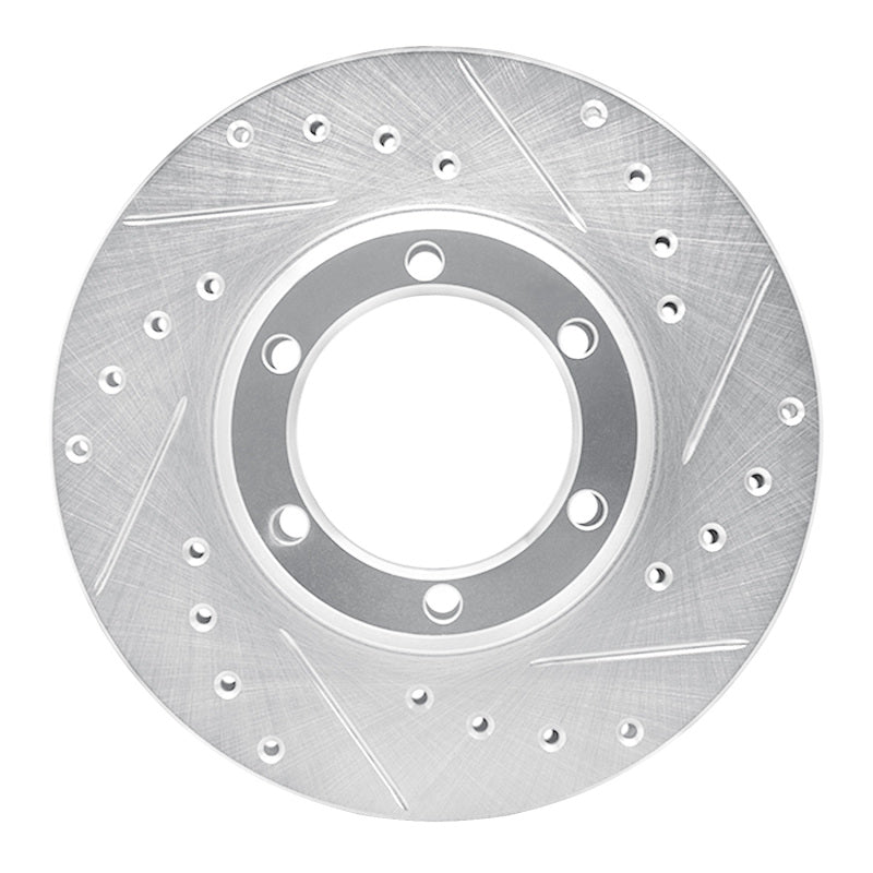 R1 Concepts R1 81-87 Dodge Raider Front Right Drilled & Slotted Silver Brake Rotor