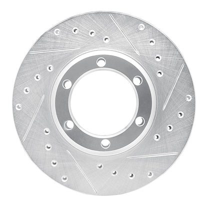 R1 Concepts R1 81-87 Dodge Raider Front Right Drilled & Slotted Silver Brake Rotor