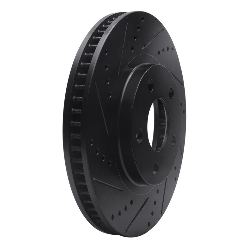 R1 Concepts R1 97-05 Buick Park Avenue Front Left Drilled & Slotted Black Brake Rotor