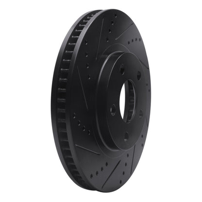 R1 Concepts R1 97-05 Buick Park Avenue Front Left Drilled & Slotted Black Brake Rotor
