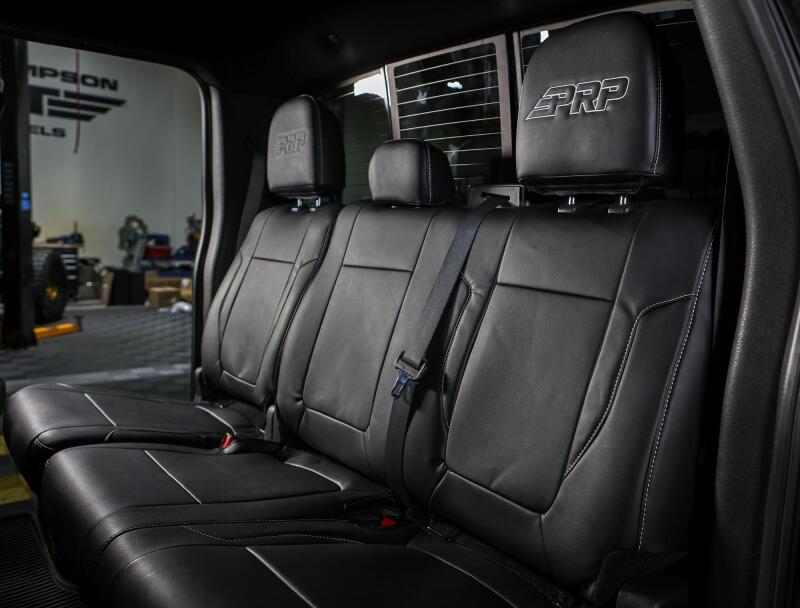 PRP Seats PRP 12-14 Ford Raptor  Rear Bench Seat Covers- Black with Silver Stitch