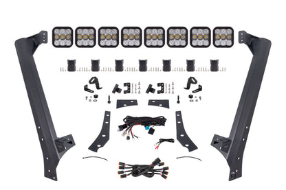 Diode Dynamics Jeep JK SS5 Pro CrossLink Windshield - White Combo Lightbar Kit