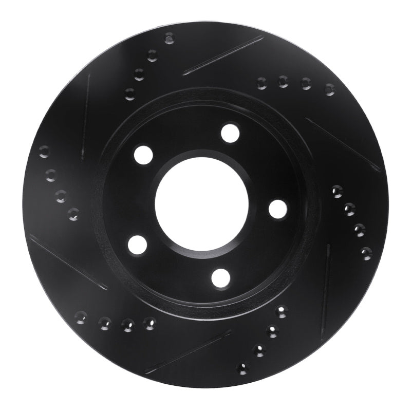 R1 Concepts R1 83-96 Buick LeSabre Front Right Drilled & Slotted Black Brake Rotor