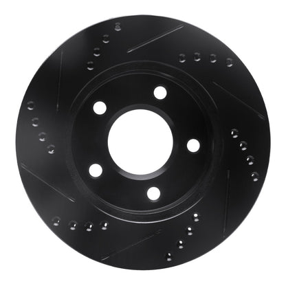 R1 Concepts R1 83-96 Buick LeSabre Front Right Drilled & Slotted Black Brake Rotor