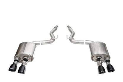 CORSA Performance Corsa 24+ Ford Mustang Dark Horse 5.0L 3in Dual Rear Axle-Back w/Twin 4.5in Black PVD Slash Tips