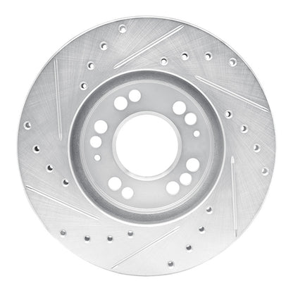 R1 Concepts R1 91-04 Dodge STEALTH Front Right Drilled & Slotted Silver Brake Rotor