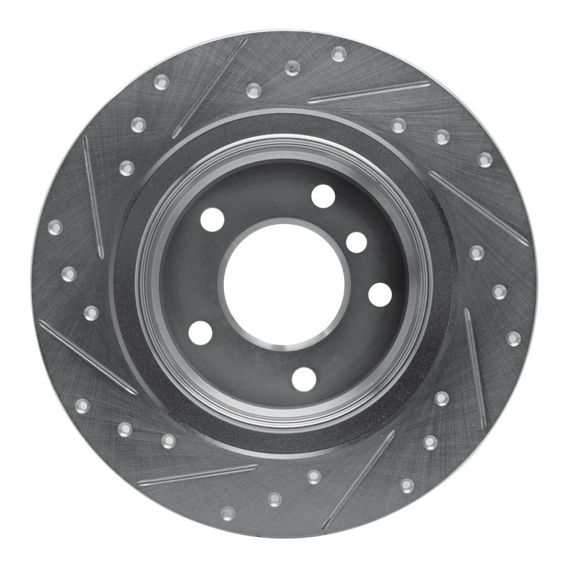 R1 Concepts R1 05-12 BMW 120i (Mexico) Rear Right Drilled & Slotted Silver Brake Rotor