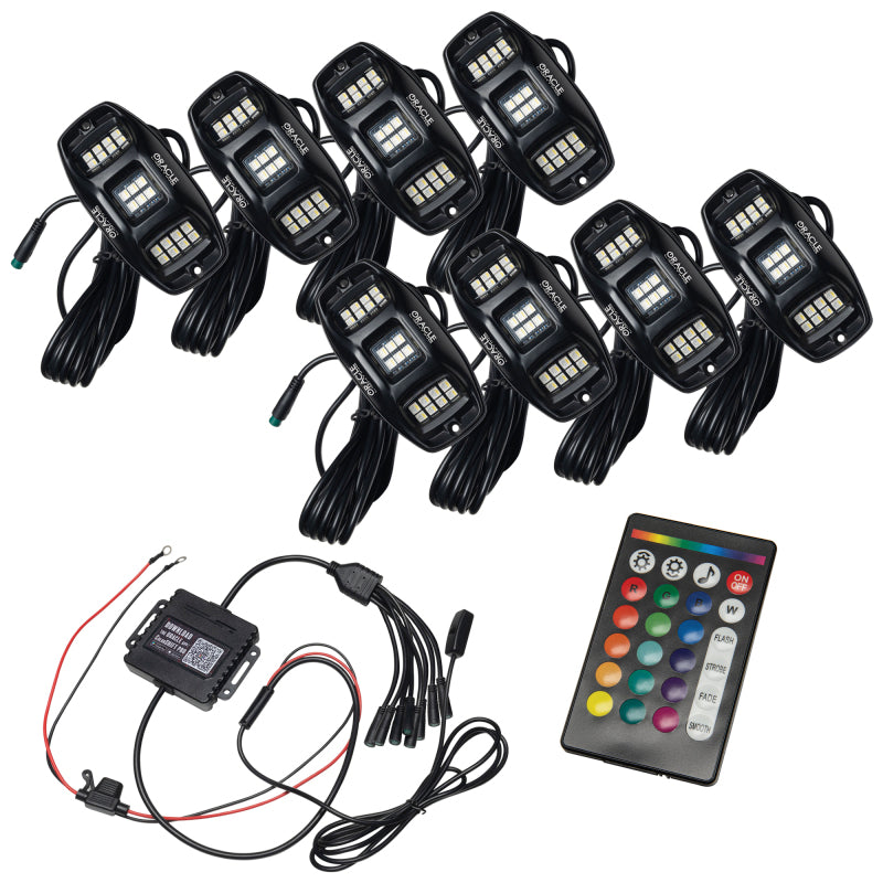 ORACLE Lighting Oracle Underbody RGB+W Wheel Well Rock Light Kit - 8 PCS - ColorSHIFT