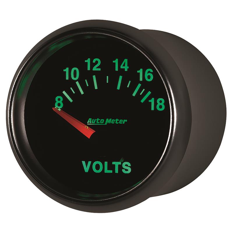 Autometer GS 52mm 8-18 Volts Short Sweep Electronic Voltmeter Gauge