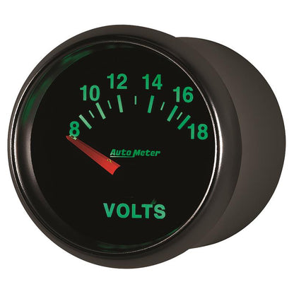 Autometer GS 52mm 8-18 Volts Short Sweep Electronic Voltmeter Gauge
