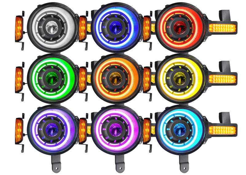 ORACLE Lighting Oracle 2021+ Ford Bronco Oculus Bi-LED Projector Headlights - ColorSHIFT LED