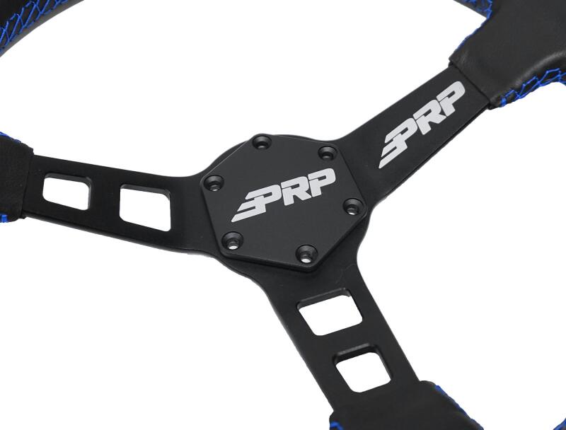 PRP Seats PRP Deep Dish Leather Steering Wheel - Blue