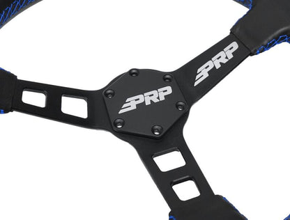 PRP Seats PRP Deep Dish Leather Steering Wheel - Blue