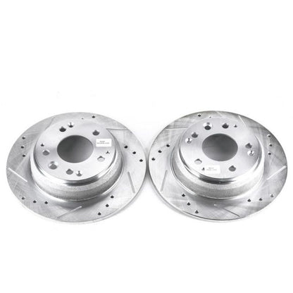 PowerStop Power Stop 91-95 Acura Legend Rear Evolution Drilled & Slotted Rotors - Pair