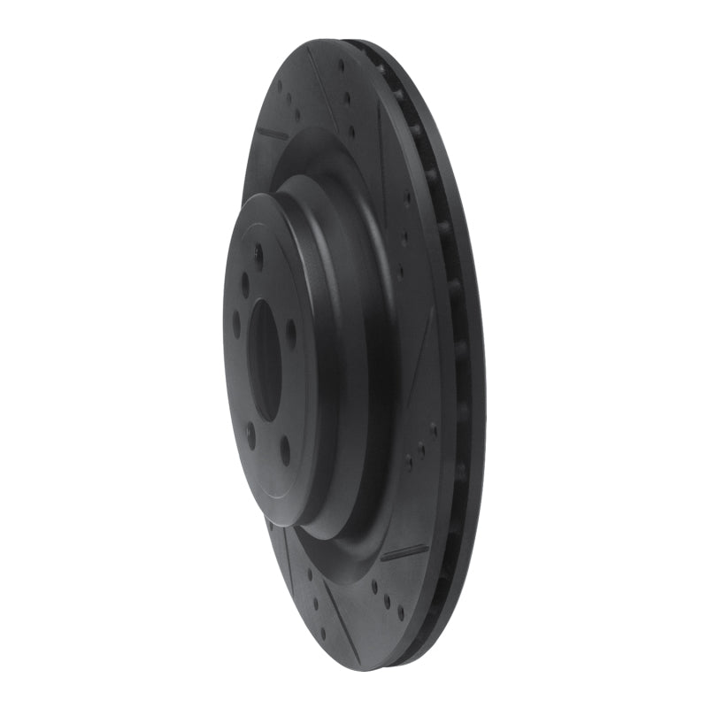 R1 Concepts R1 13-19 Mercedes-Benz GLS450 Rear Right Drilled & Slotted Black Brake Rotor