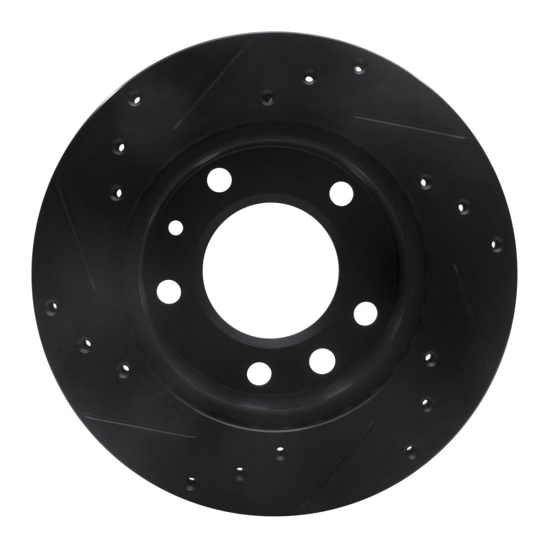 R1 Concepts R1 02-06 Dodge Sprinter 2500 Front Right Drilled & Slotted Black Brake Rotor