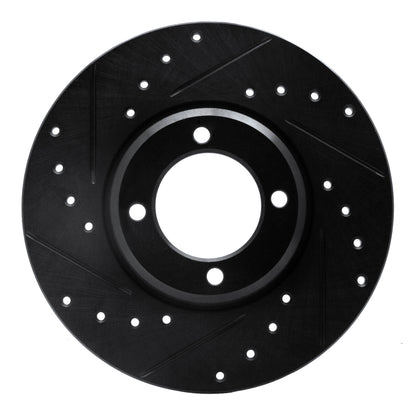 R1 Concepts R1 63-86 Ford Cortina Front Left Drilled & Slotted Black Brake Rotor