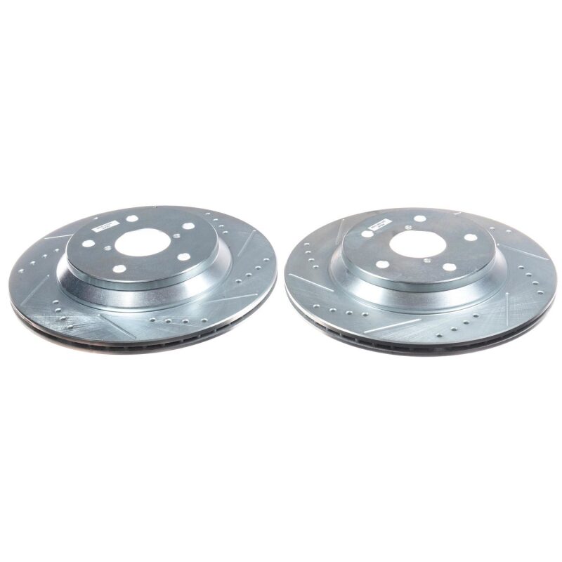 PowerStop Power Stop 19-21 Subaru Forester Rear Evolution Drilled & Slotted Rotors - Pair