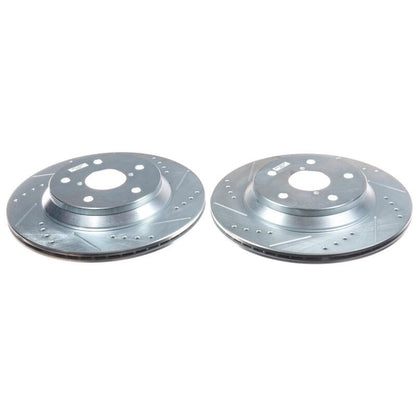 PowerStop Power Stop 19-21 Subaru Forester Rear Evolution Drilled & Slotted Rotors - Pair